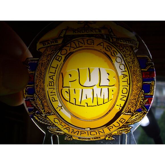 Champion Pub Pinball Promo Plastic Items Display and Keychain No Stands - Picture 2 of 6